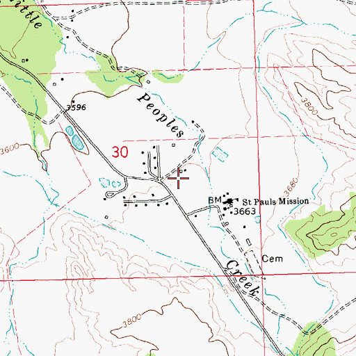 Topographic Map of 26N24E30DBD_02 Well, MT