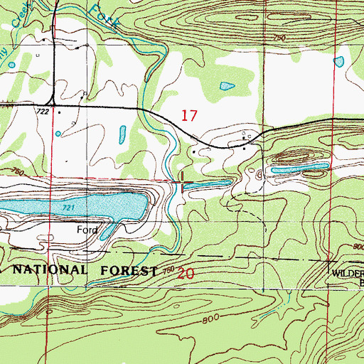 Topographic Map of Northwestern Company, AR