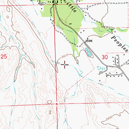 Topographic Map of 26N24E30CBAC01 Well, MT