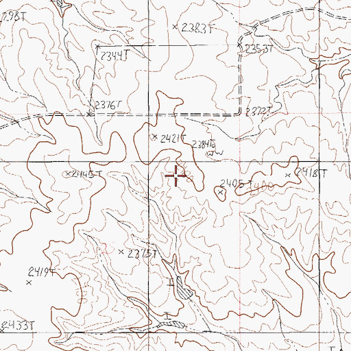 Topographic Map of 26N53E25AAC_01 Well, MT