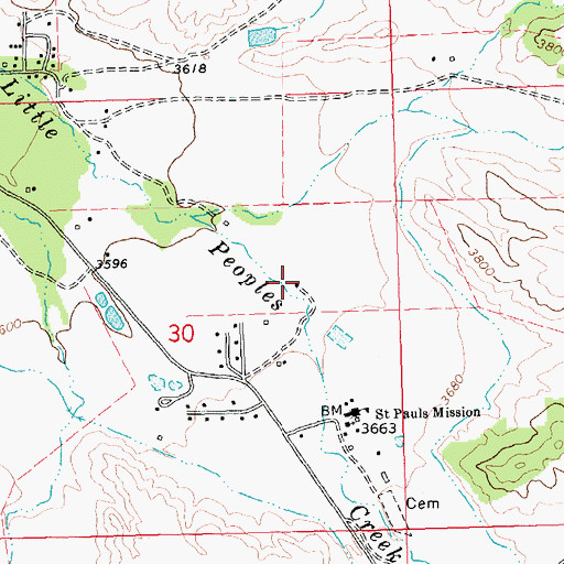 Topographic Map of 26N24E30ADC_01 Well, MT
