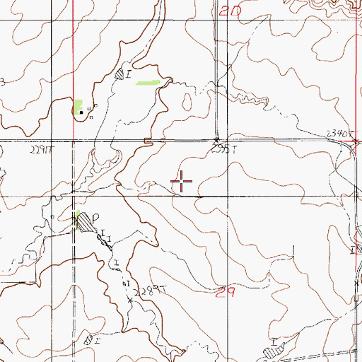 Topographic Map of 26N51E29BA__01 Well, MT
