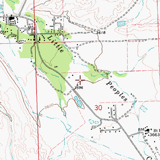 Topographic Map of 26N24E30BDAC02 Well, MT