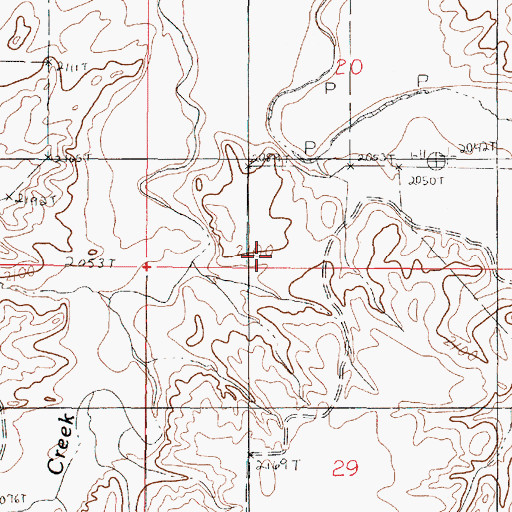 Topographic Map of 14N48E08BCCD01 Well, MT