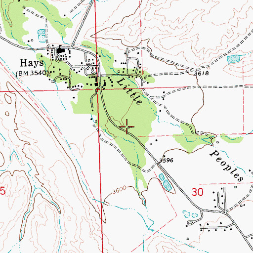 Topographic Map of 26N24E30BBD_01 Well, MT