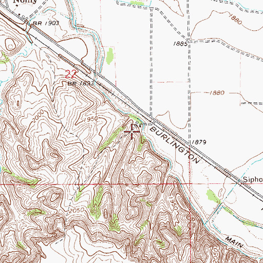 Topographic Map of 26N59E22DBDD01 Well, MT