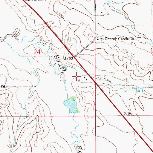 Topographic Map of 26N56E24DACA01 Well, MT