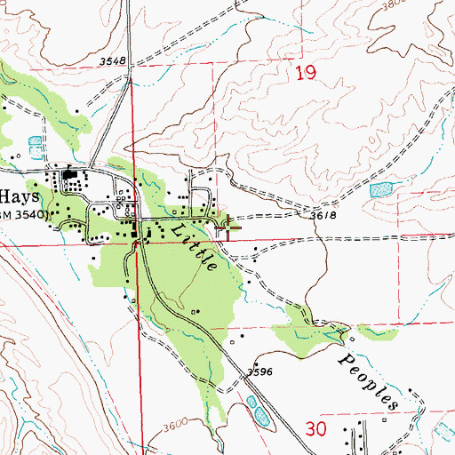 Topographic Map of 26N24E19CDC_01 Well, MT