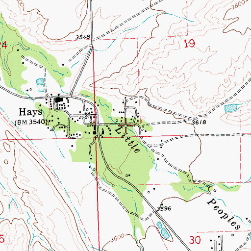 Topographic Map of 26N24E19CCD_01 Well, MT