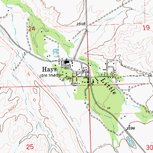 Topographic Map of 26N23E24DDDB01 Well, MT