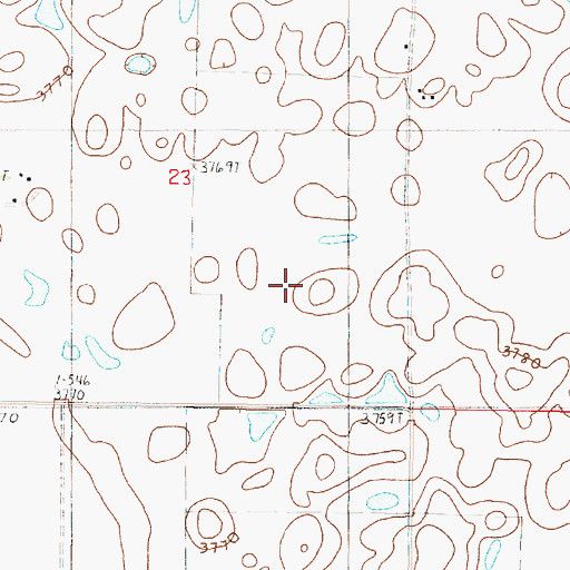 Topographic Map of 26N04W23D___01 Well, MT