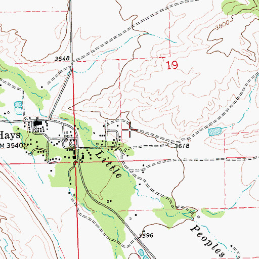 Topographic Map of 26N24E19CDC_02 Well, MT