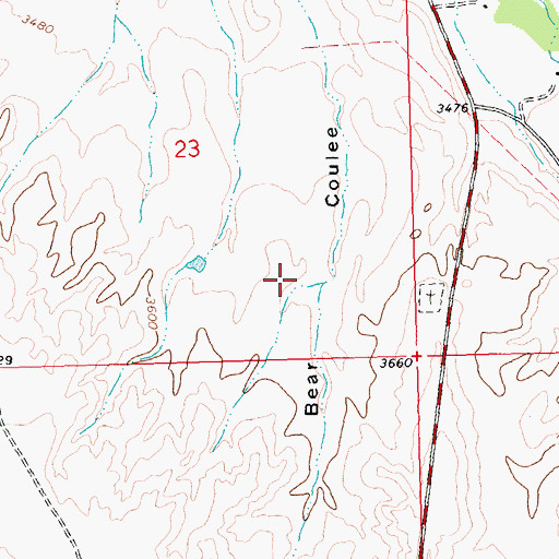 Topographic Map of 26N23E23DCAD02 Well, MT