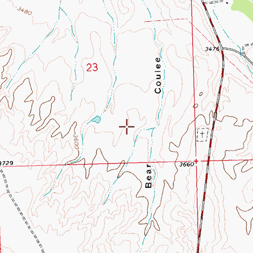 Topographic Map of 26N23E23DCAD01 Well, MT