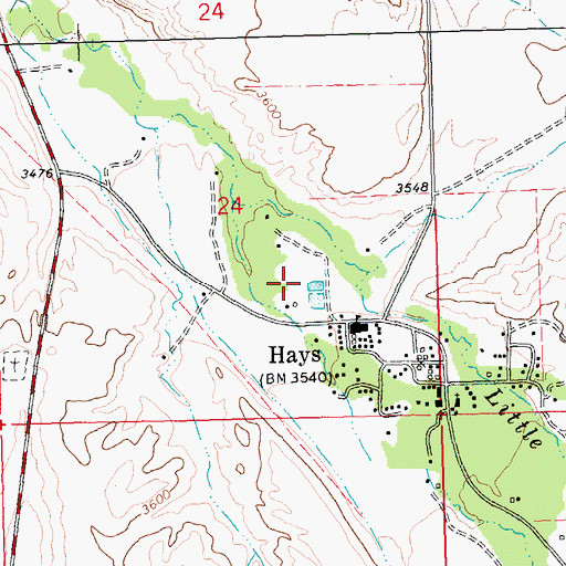 Topographic Map of 26N23E24DBD_01 Well, MT