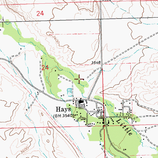 Topographic Map of 26N23E24DAB_01 Well, MT