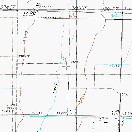 Topographic Map of 26N05W20____01 Well, MT