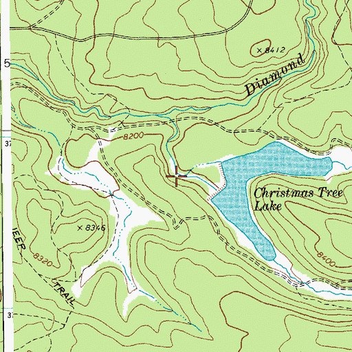 Topographic Map of Moon Creek, AZ