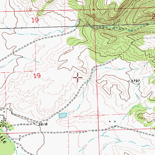 Topographic Map of 26N24E19AACA02 Well, MT