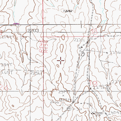 Topographic Map of 26N55E19B___01 Well, MT