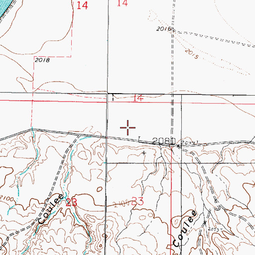Topographic Map of 26N44E23AA__01 Well, MT