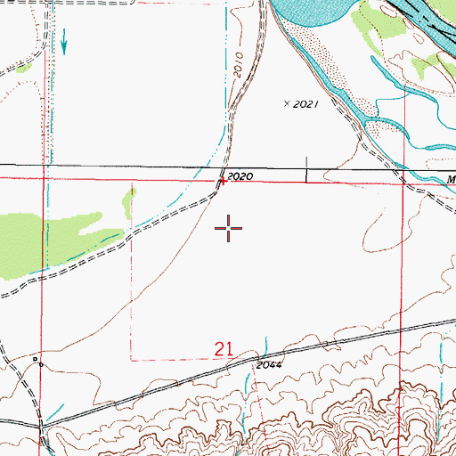 Topographic Map of 26N44E21AB__01 Well, MT