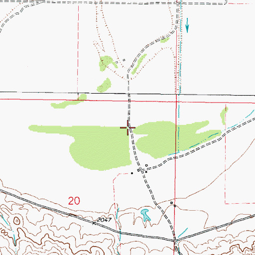 Topographic Map of 26N44E20AA__01 Well, MT