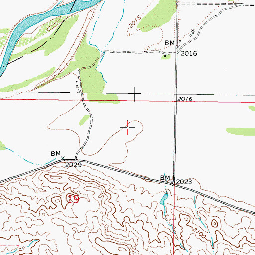 Topographic Map of 26N44E19AA__01 Well, MT