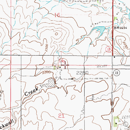 Topographic Map of 26N48E21BAA_01 Well, MT