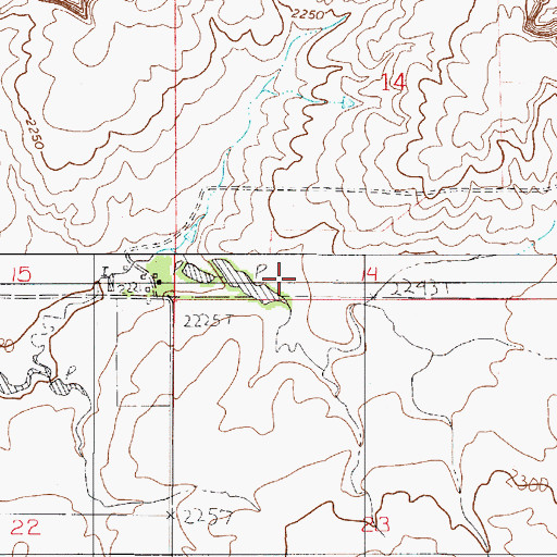 Topographic Map of 26N50E14CDCC01 Well, MT