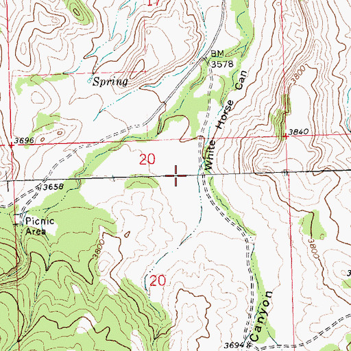 Topographic Map of 26N25E20ABD_01 Well, MT