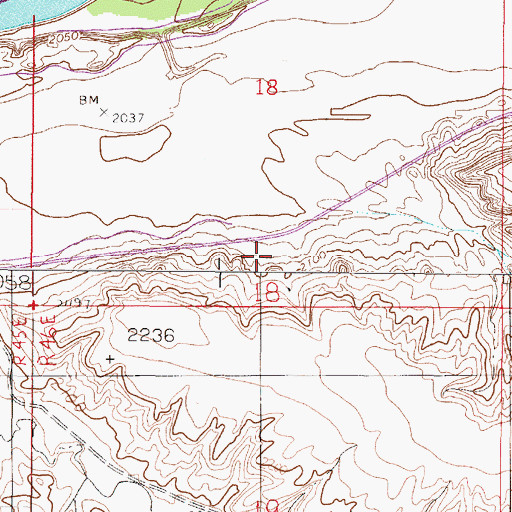 Topographic Map of 26N46E18CD__01 Well, MT