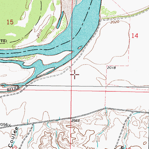 Topographic Map of 26N44E14CC__01 Well, MT