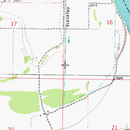 Topographic Map of 26N44E16CC__01 Well, MT