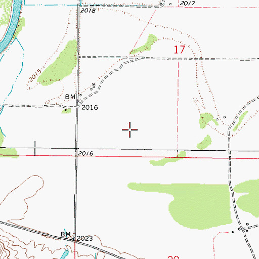 Topographic Map of 26N44E17CD__01 Well, MT