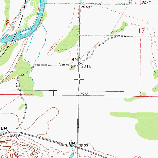 Topographic Map of 26N44E17CC__01 Well, MT