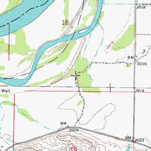 Topographic Map of 26N44E18DC__01 Well, MT