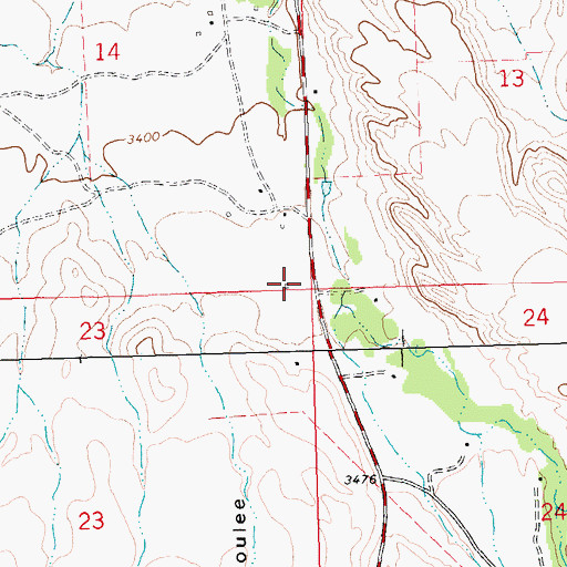 Topographic Map of 26N23E14DDD_01 Well, MT