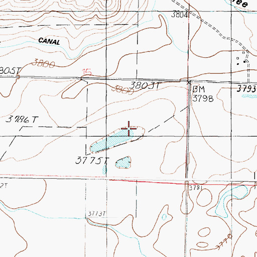 Topographic Map of 26N04W15D___01 Well, MT