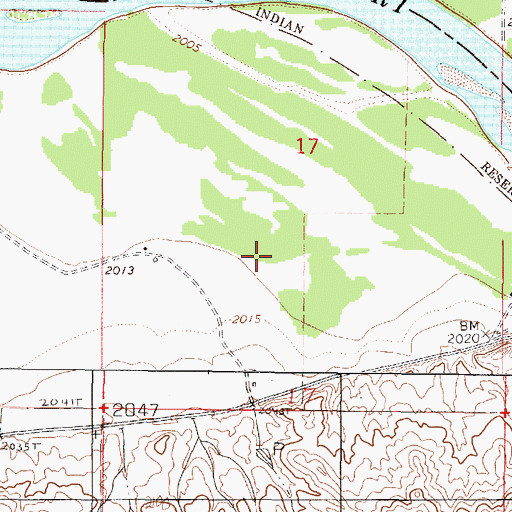 Topographic Map of 26N45E17CD__01 Well, MT