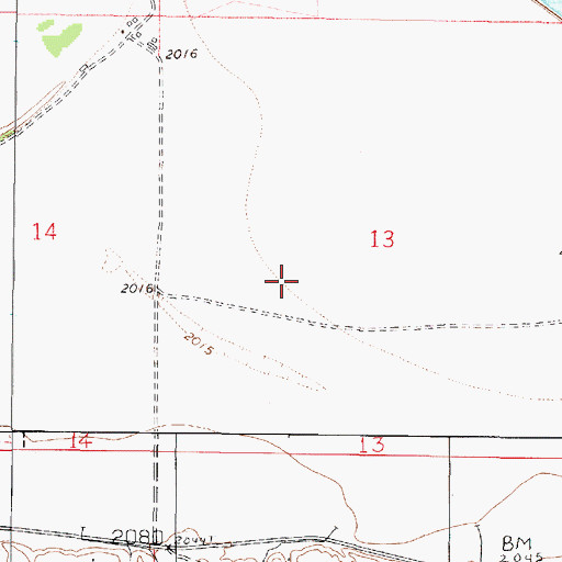 Topographic Map of 26N44E13CA__01 Well, MT