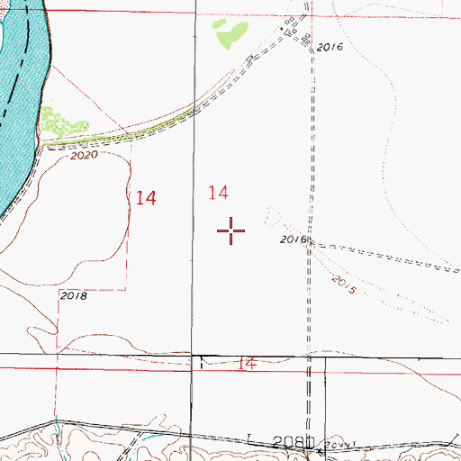 Topographic Map of 26N44E14DA__02 Well, MT