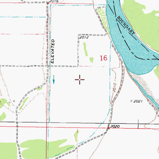 Topographic Map of 26N44E16CA__01 Well, MT