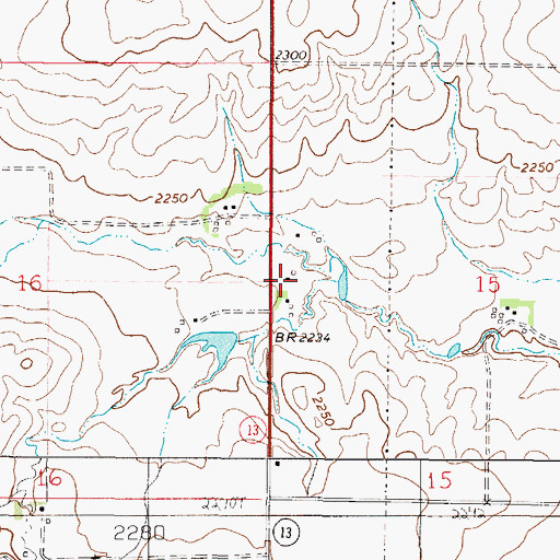 Topographic Map of 26N48E15BCCC01 Well, MT