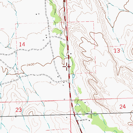 Topographic Map of 26N23E13CBC_01 Well, MT