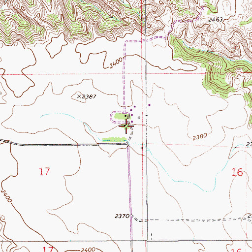 Topographic Map of 26N57E17ADAA01 Well, MT