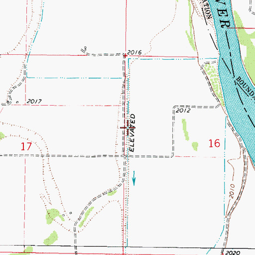 Topographic Map of 26N44E16BC__01 Well, MT