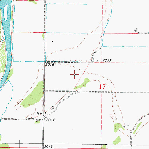 Topographic Map of 26N44E17BD__01 Well, MT