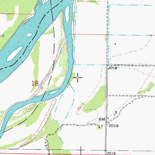Topographic Map of 26N44E18AD__01 Well, MT