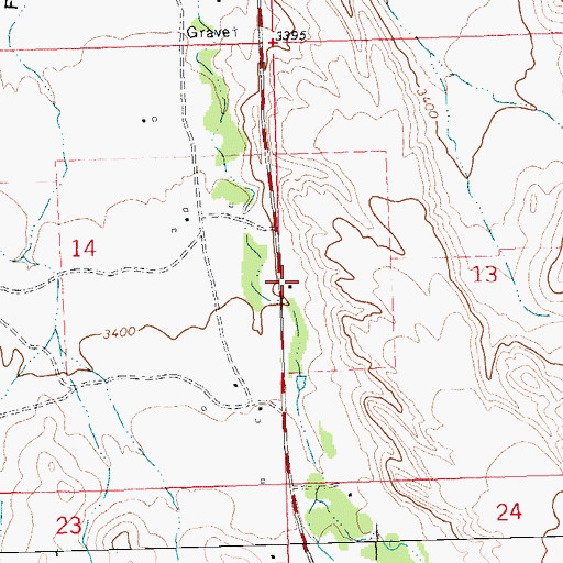 Topographic Map of 26N23E13CBB_01 Well, MT